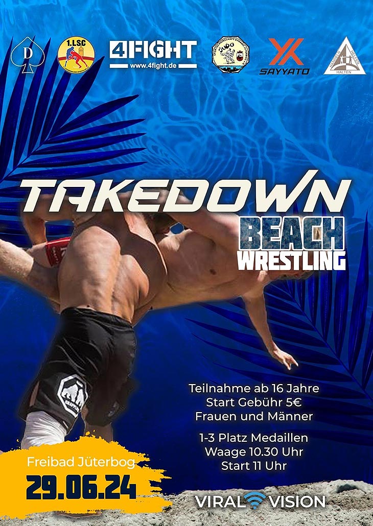 TAKEDOWN – Erstes Beach-Wrestling-Event in Jüterbog