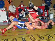 Im klassischen Stil bis 74 kg setzte sich Willi Wendel mit 3:1 gegen Frank Fiedler durch.