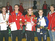 Die Medaillengewinner aus Luckenwalde: v.l. Julia Richter, Frances Zießnitz, Anica von Jutrzenka, Katrin Henke, Wicky Weichert.