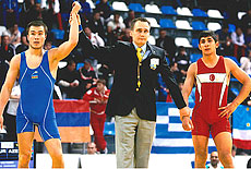 Martin Franke als  internationaler Kampfrichter im Einsatz bei den Europameisterschaften der Cadetten in Samokov/ Bulgarien.
